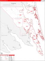 Currituck, Nc Carrier Route Wall Map