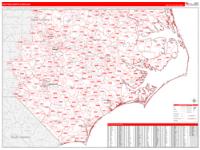 North Carolina Eastern Wall Map