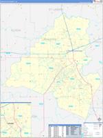 Lafayette Parish (), La Wall Map Zip Code