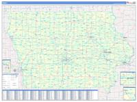 Iowa Wall Map Zip Code