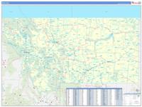 Montana Wall Map Zip Code