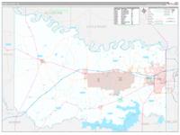 Bowie, Tx Carrier Route Wall Map