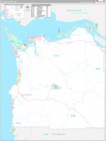 Clatsop, Or Carrier Route Wall Map