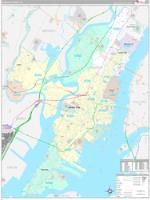 Hudson, Nj Carrier Route Wall Map
