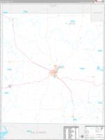 Jack, Tx Carrier Route Wall Map
