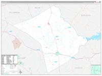 Lee, Tx Carrier Route Wall Map