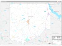 Upshur, Tx Carrier Route Wall Map