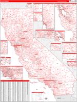 California Wall Map Zip Code