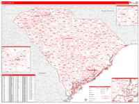 South Carolina Wall Map Zip Code