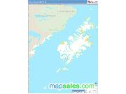 Kodiak Island County, AK Basic Edition ZIP Code Wall Map