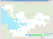 Northwest Arctic County, AK Basic Edition ZIP Code Wall Map