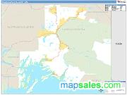 Valdez-Cordova County, AK Basic Edition ZIP Code Wall Map