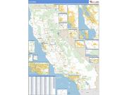 California Zip Code Wall Map