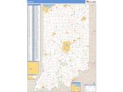 Indiana Zip Code Wall Map