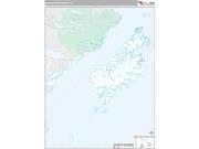 Kodiak Island County, AK Premium Edition ZIP Code Wall Map