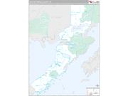 Lake and Peninsula County, AK Premium Edition ZIP Code Wall Map