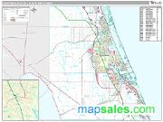 Fort Pierce-Port St. Lucie, FL Wall Map
