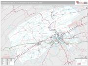 Harrisburg-Lebanon-Carlisle Metro Area Wall Map Premium Style 2009