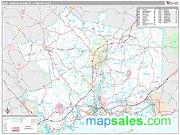 New London-Norwich, CT Wall Map