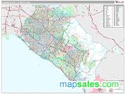 Orange County, CA Wall Map