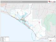Panama City, FL Wall Map