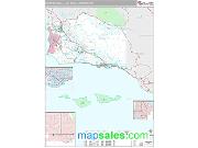 Santa Barbara-Santa Maria-Lompac, CA Wall Map