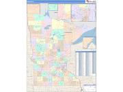 Minnesota Wall Map Color Cast Style 2009