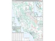California Premium Wall Map