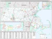 Massachusetts Premium Wall Map