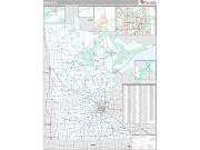 Minnesota Wall Map Premium Style 2009