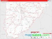 Cullman County, AL Zip Code Wall Map