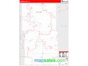 Towner County Wall Map Zip Code Red Line Style 2009