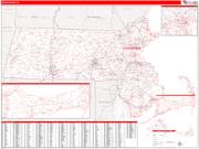 Massachusetts Zip Code Wall Map