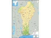 Benin Physical Map