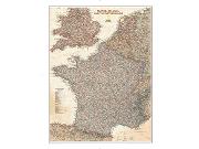 France Belgium and Netherlands Executive Wall Map