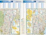 New Hampshire and Vermont Wall Map