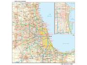 Chicago IL Wall Map