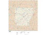 Arkansas Wall Map