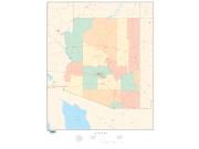 Arizona with Counties Wall Map