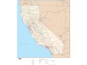 California Wall Map