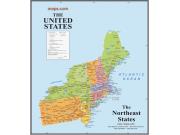 Northeast States Wall Map