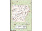 Arkansas with Counties Wall Map