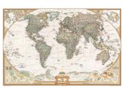 World Political Map antique tones