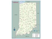 Indiana County Outline Wall Map