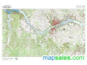 Colbert, AL Topographic Wall Map