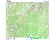 Coosa, AL Topographic Wall Map