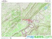 Etowah, AL Topographic Wall Map