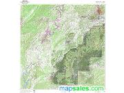 Talladega, AL Topographic Wall Map