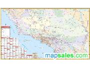 California Wall Map - South