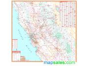 California Wall Map - North Central